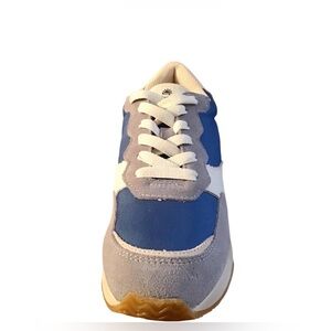 SOLUDOS PARADISO RETRO LACE-UP SNEAKERS WOMENS ROUND TOE BLUE/CREAM SIZE US 8 *